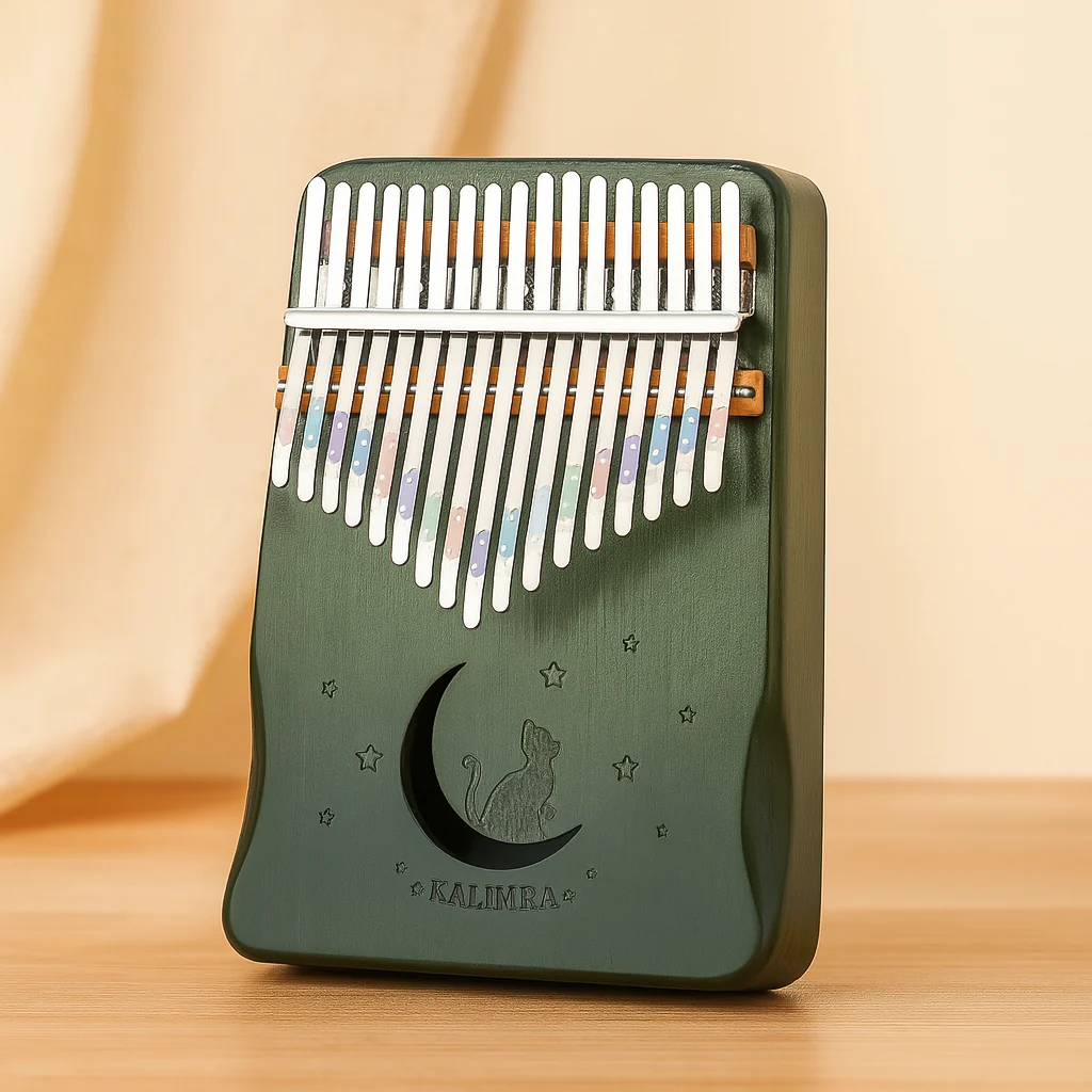 17-Tasten Kalimba Daumenklavier – Holzinstrument für Anfänger mit Notenheft - Image 2