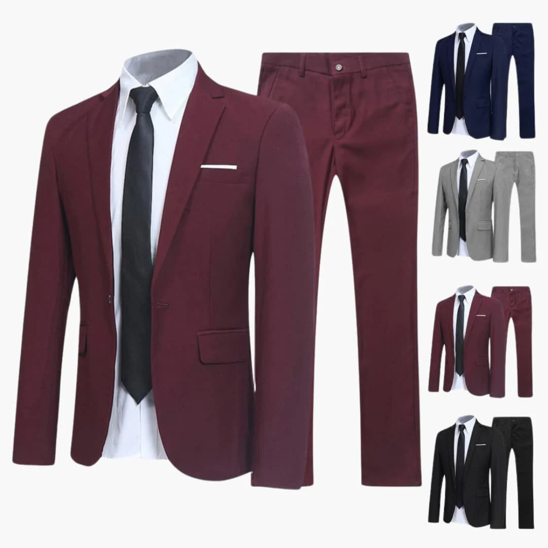 2-teiliges Anzug Set - Slim Fit Herrenanzug für Business Look - Image 5