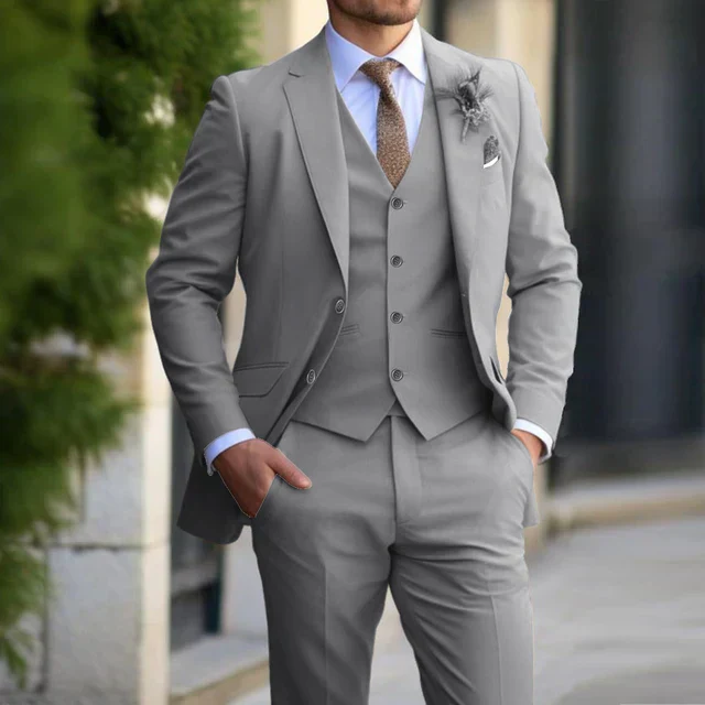 3-teiliger Hochzeitsgastanzug Für Herren | Elegant - Image 3