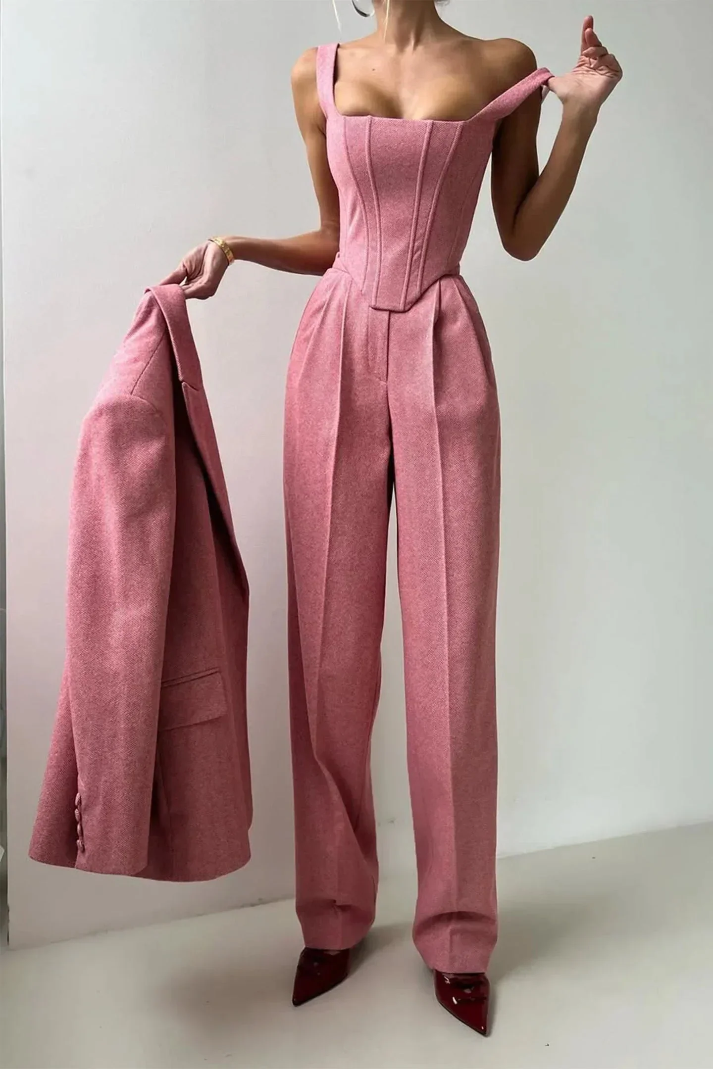 Vera | Damen 3-Teiliges Tailliertes Set Oberteil Rock Blazer – Business Set 2026 - Image 8