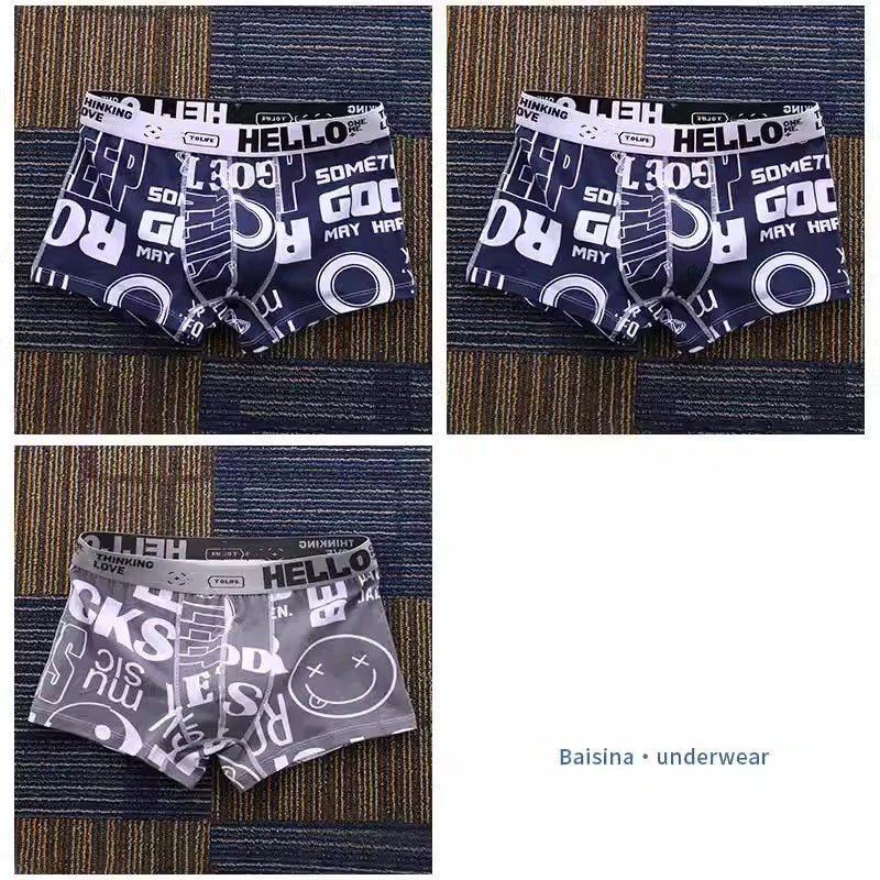 3Stück Bequeme bedruckte Herrenunterwäsche Boxershorts - Image 10