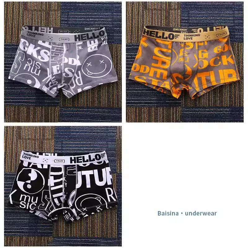 3Stück Bequeme bedruckte Herrenunterwäsche Boxershorts - Image 9