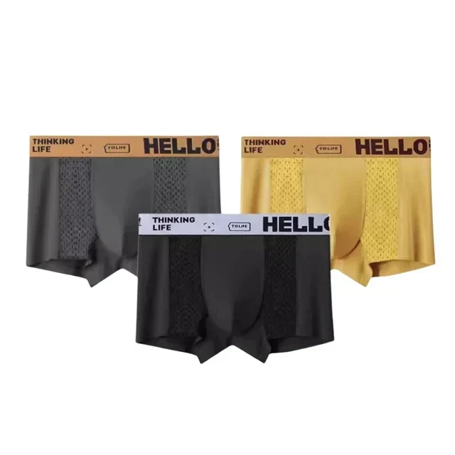 3Stück Herren Unterwäsche Atmungsaktive Mesh Unterhosen - Image 8
