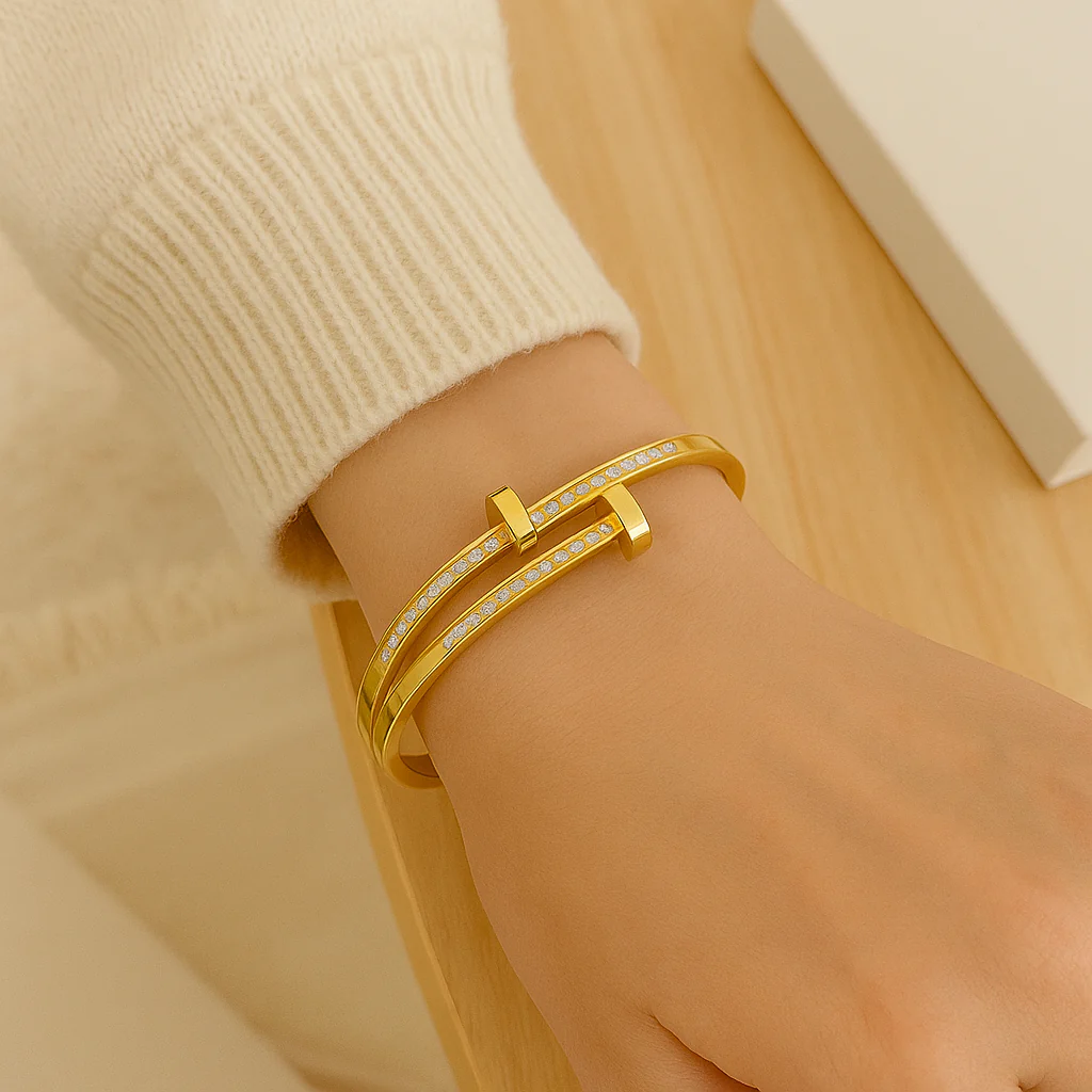 4-teiliges Premium-Armbandset aus Edelstahl – Klassischer Stil - Image 2
