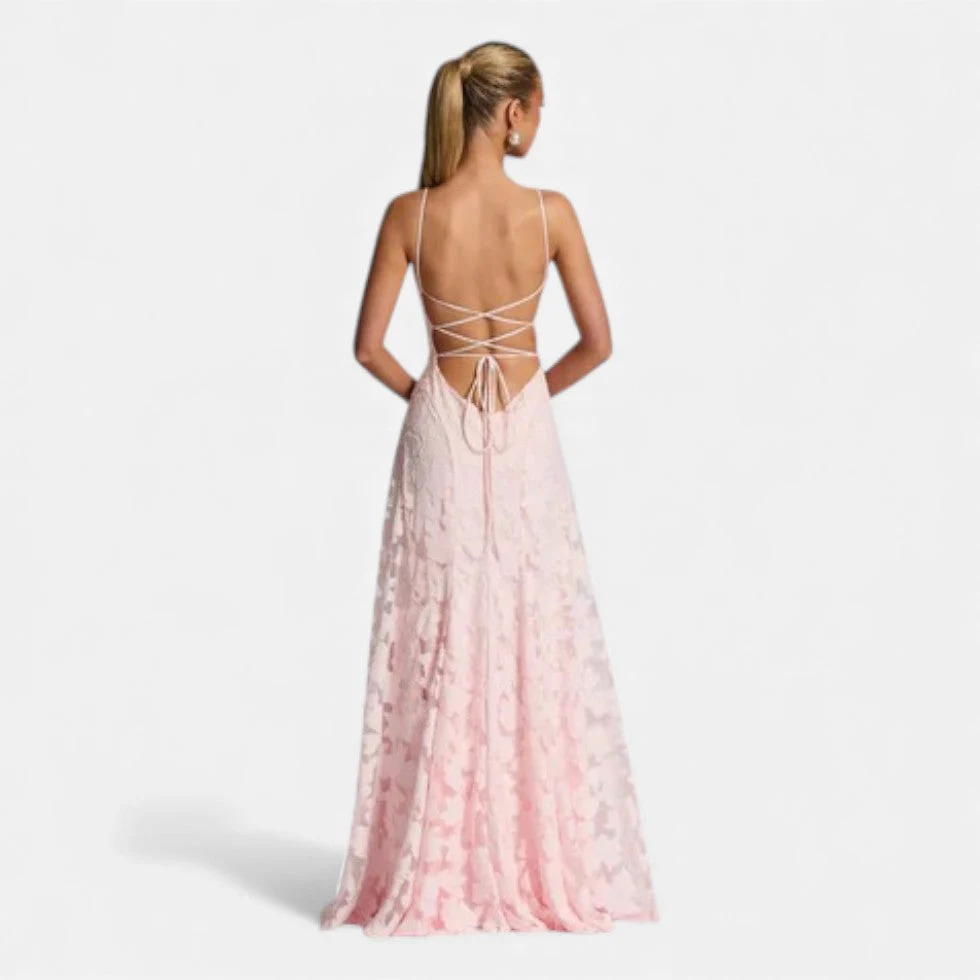 Abendkleid Damen mit ausgestellter Silhouette - Image 5