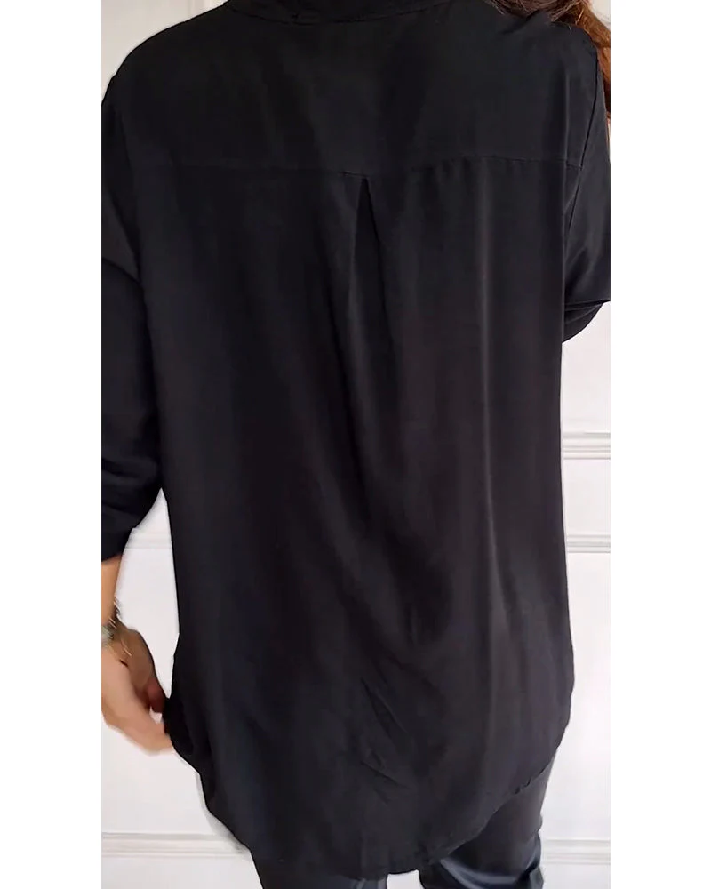 Ada | Legere Bluse mit Paillettenknöpfen - Image 3
