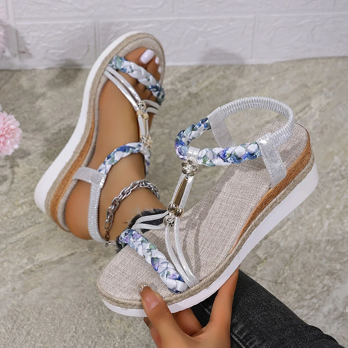 Addison - Women'S Summer New Arrival, Keilsandalen mit Kordel-Detail - Image 6