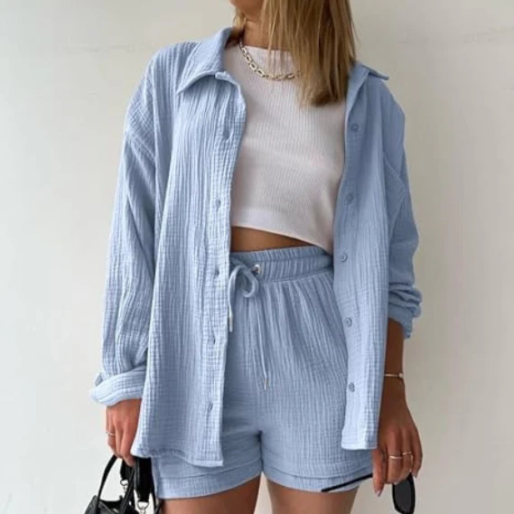 AGATHE - WEITES SHIRT UND SHORTS SET - Image 4