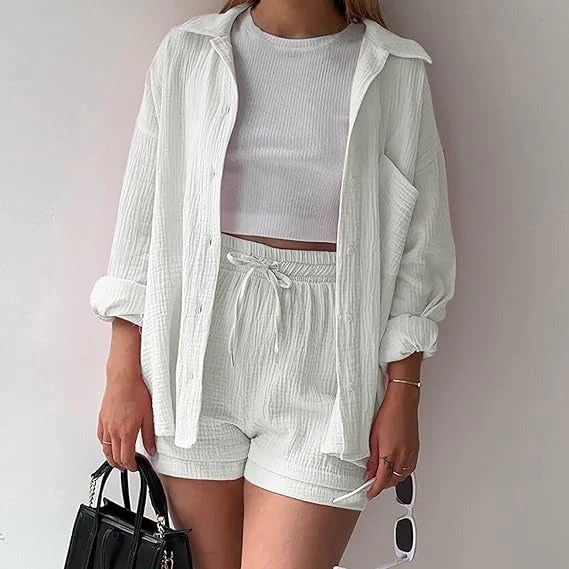 AGATHE - WEITES SHIRT UND SHORTS SET - Image 9