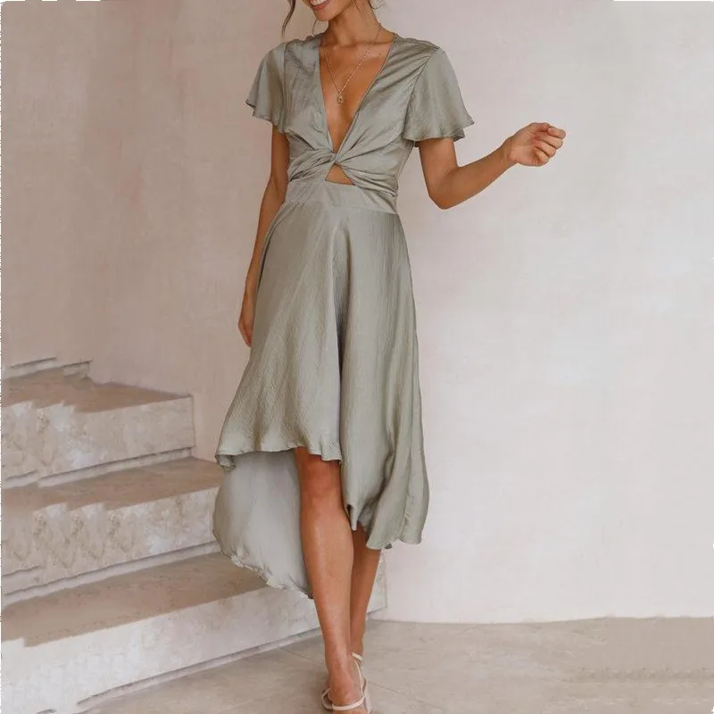 Aija - Sexy Sommerkleid mit tiefem V-Ausschnitt - Image 5
