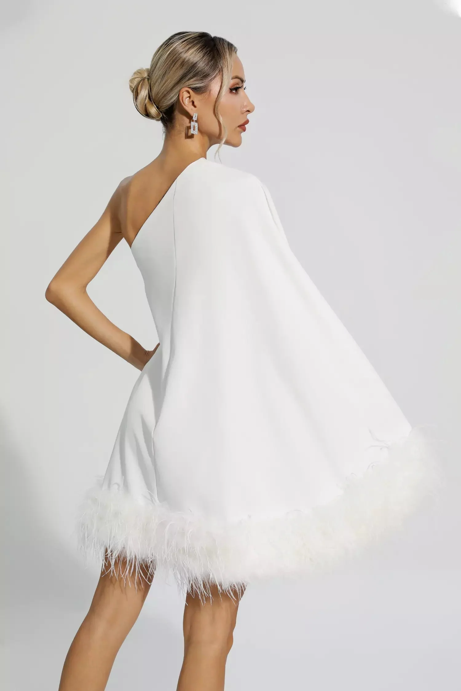 Ailani | Festliches Minikleid mit Federn