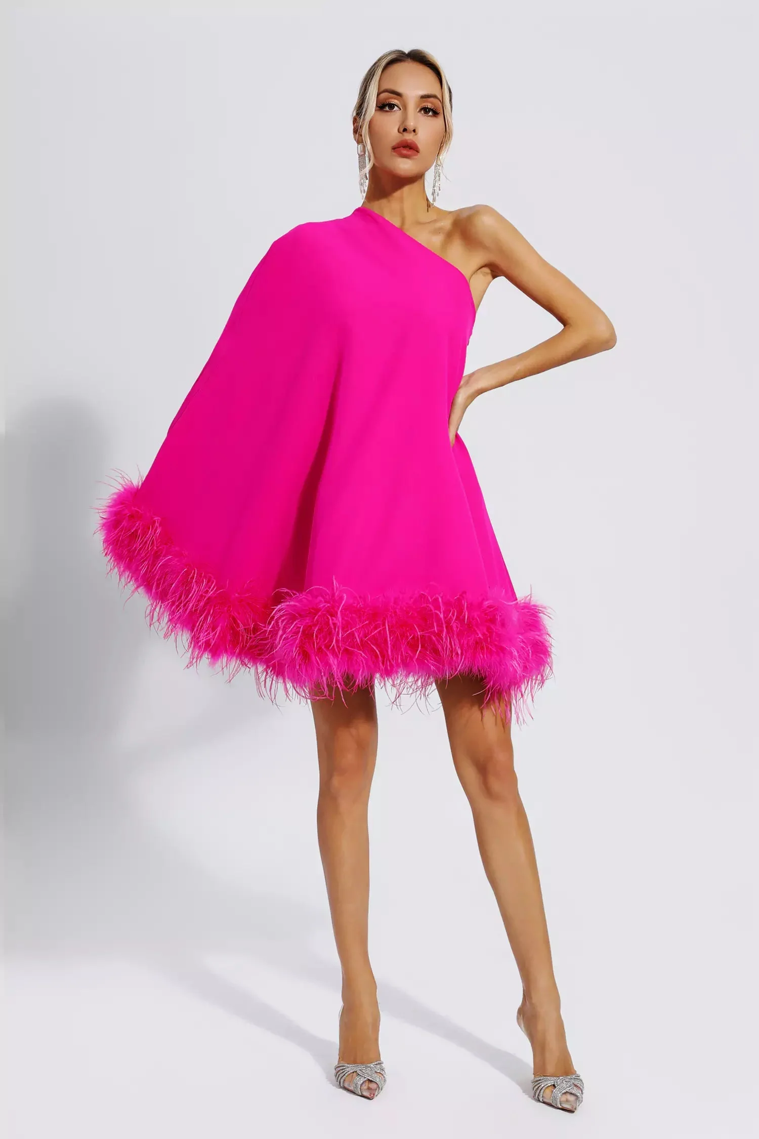 Ailani | Festliches Minikleid mit Federn - Image 2