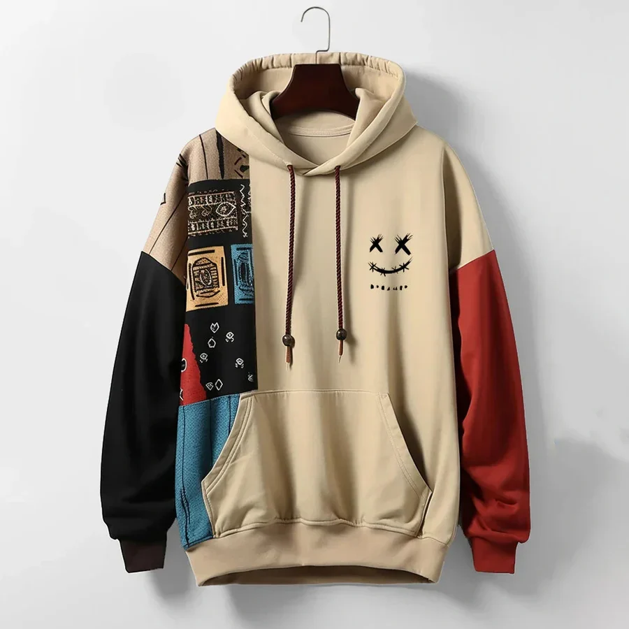 ALBRECHT - BEDRUCKTER KAPUZENPULLOVER