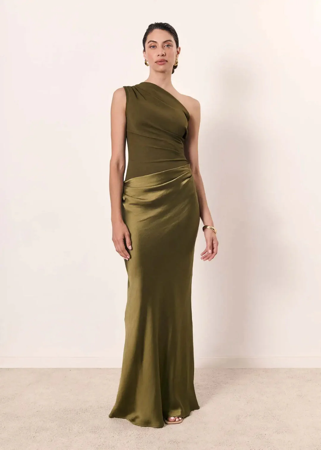 Aleida – Ein-Schulter-Maxikleid Aus Satin - Image 4