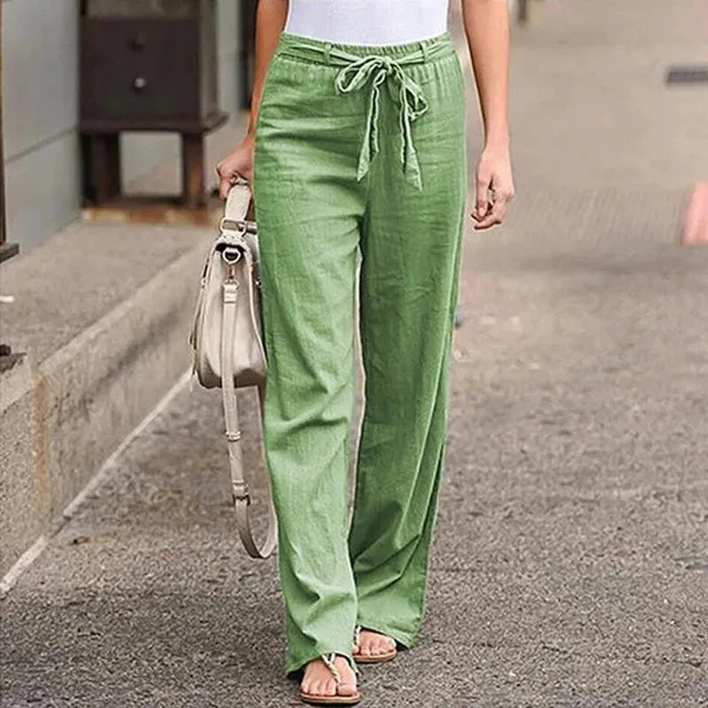 ALENA - GERADER HOSE MIT GUMMIBUND UND SCHLEIFE - Image 3