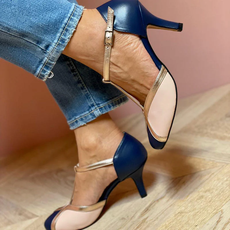 Alessia™ | Farbige und bequeme T-Strap-Pumps mit runder Zehenpartie - Image 2