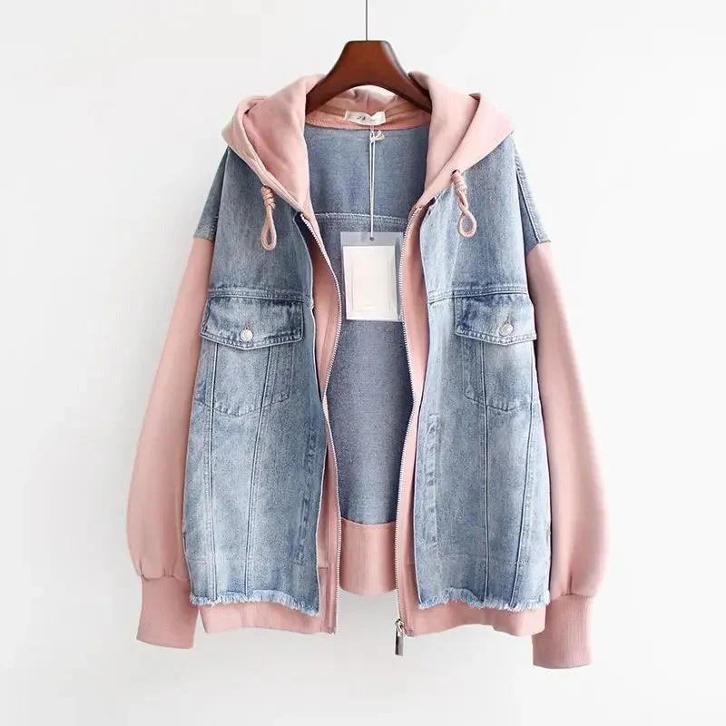 ALESSIA - OVERSIZE-HOODIE MIT JEANSJACKE KOMBINIERT - Image 5
