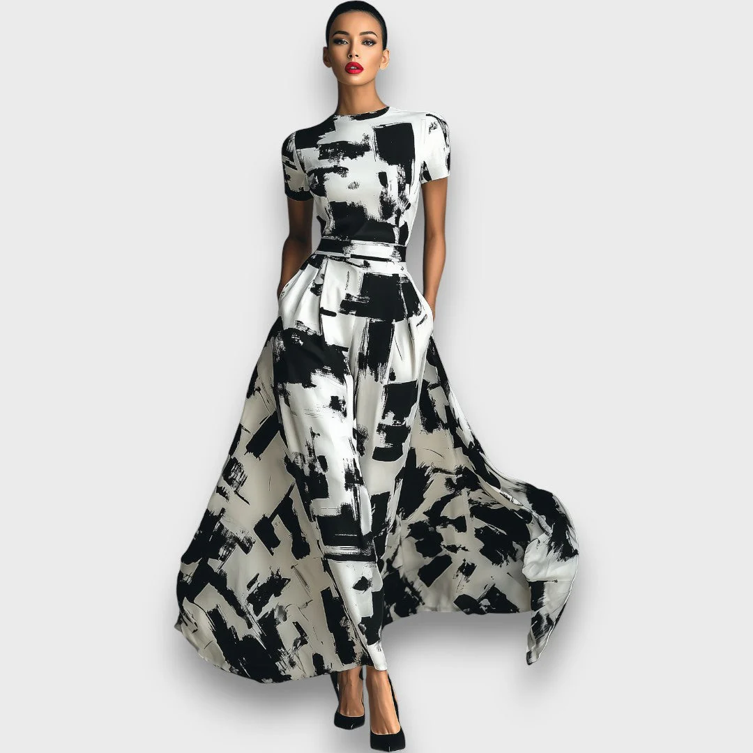 Alessira – Damenkleid mit abstraktem Print - Image 4