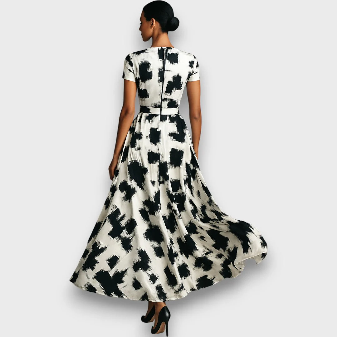 Alessira – Damenkleid mit abstraktem Print - Image 5