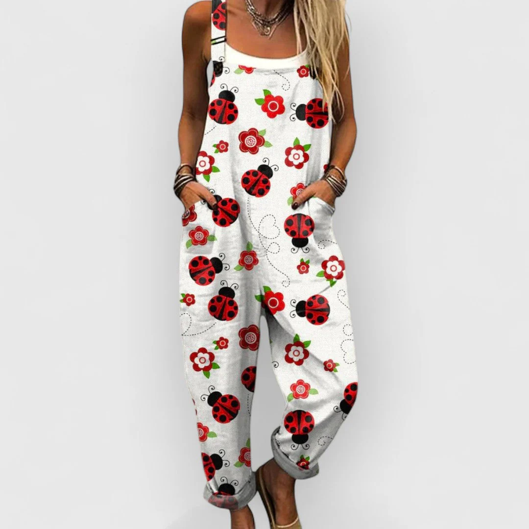 Alethea | Damen Vintage Floral Jumpsuit
