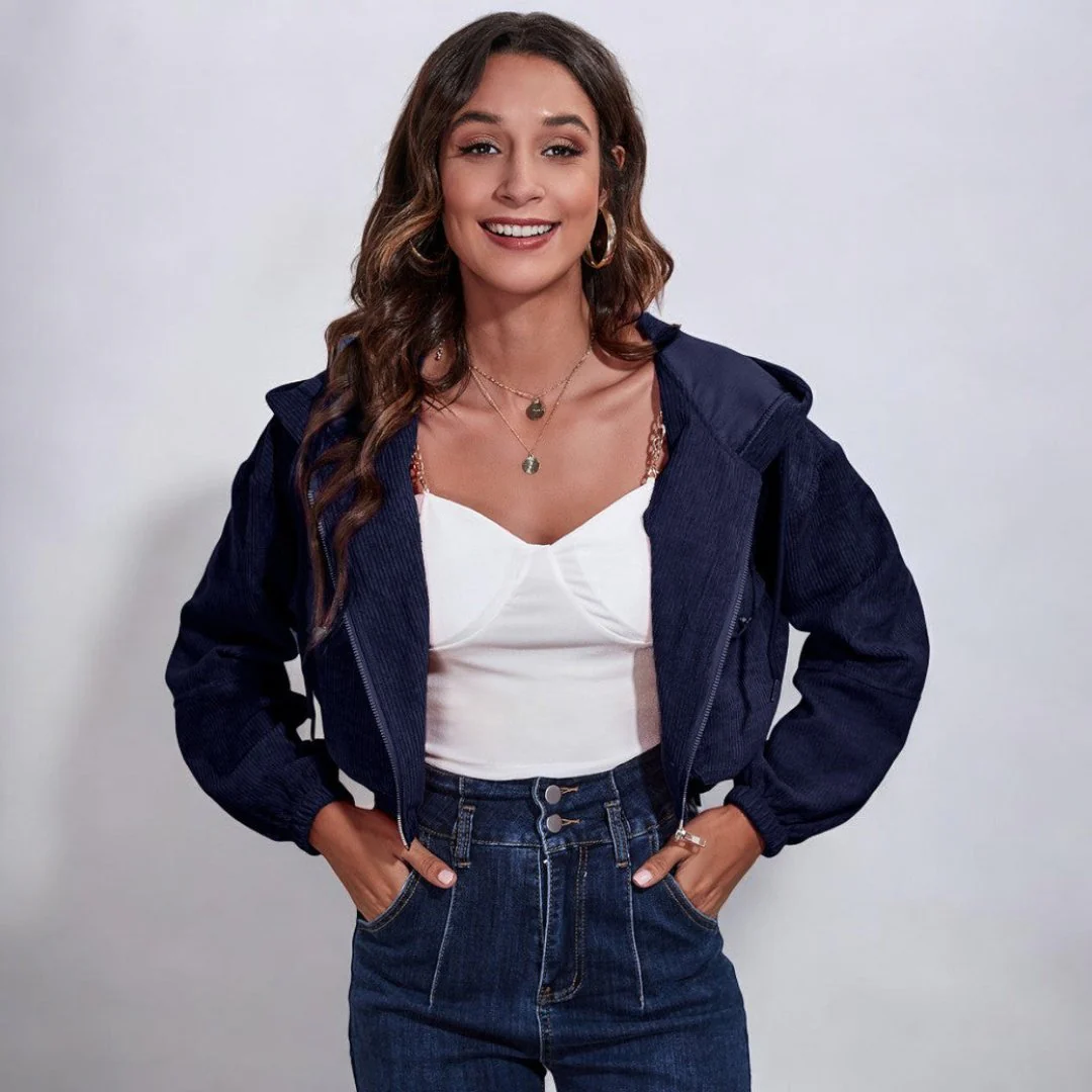Aletta Gekürzter Cord-Hoodie - Image 6