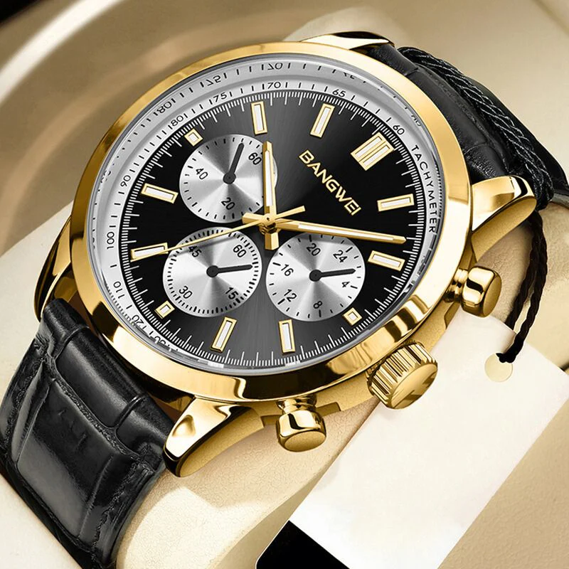 Alfred® | Militär Sport Casual Leder Quarz Uhr - Image 2