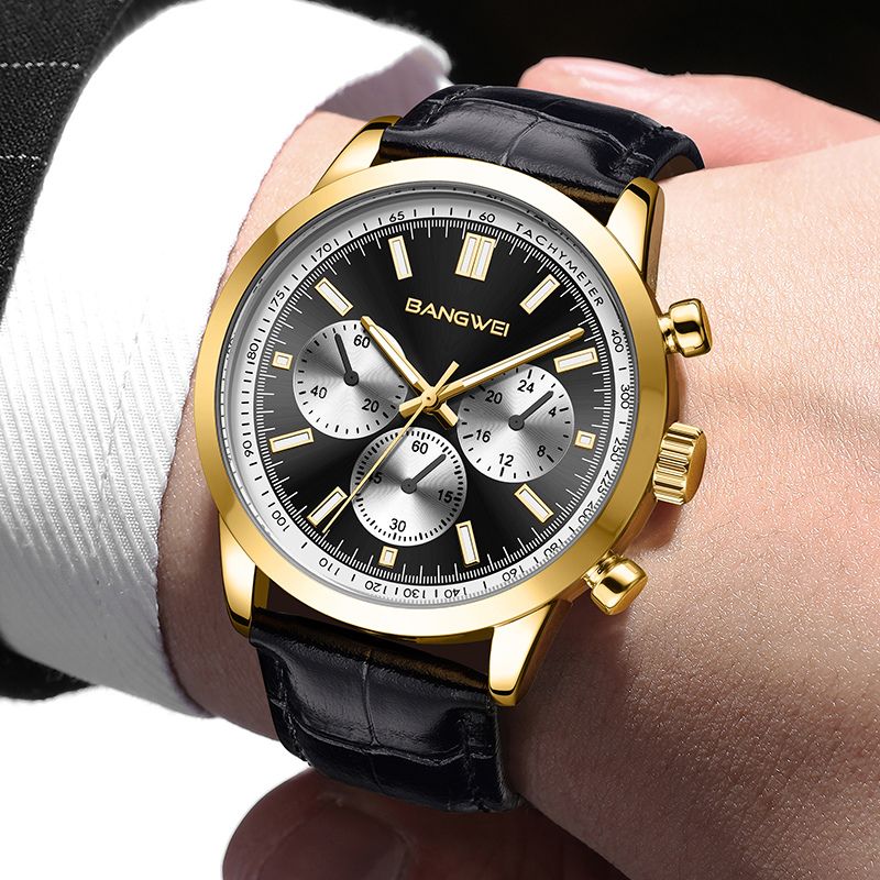 Alfred® | Militär Sport Casual Leder Quarz Uhr - Image 3