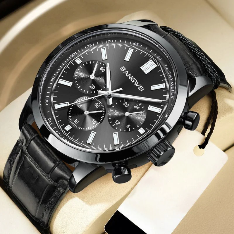 Alfred® | Militär Sport Casual Leder Quarz Uhr - Image 8