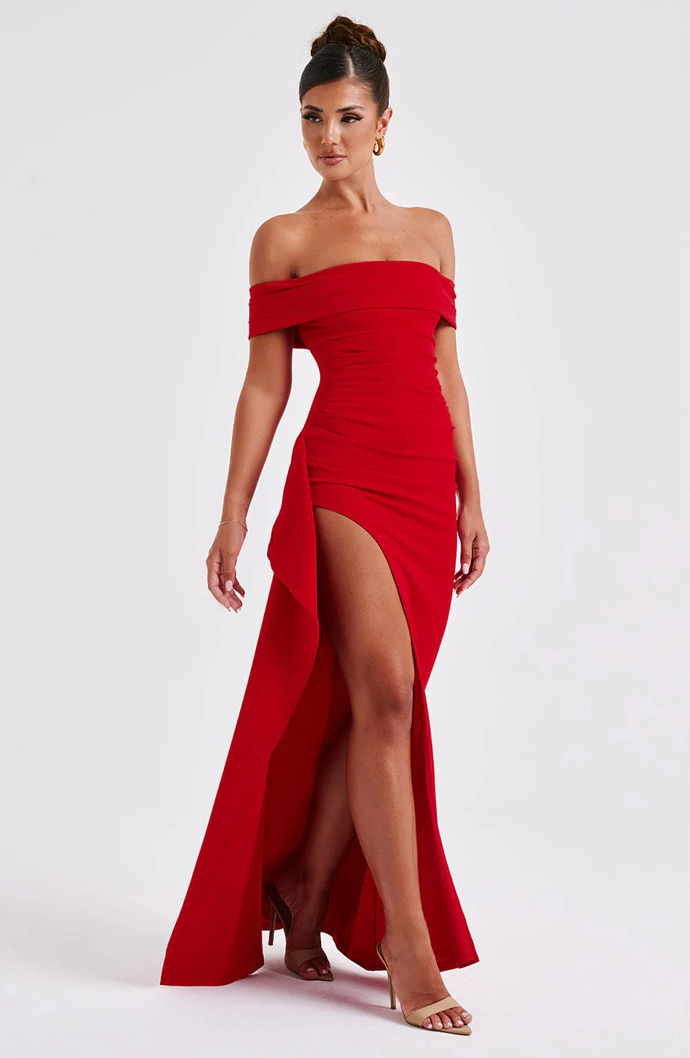 Alice | Langes Kleid mit Schlitz Schultern Frei - Image 18