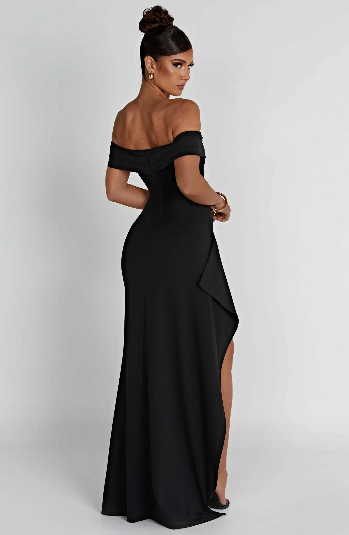 Alice | Langes Kleid mit Schlitz Schultern Frei - Image 2