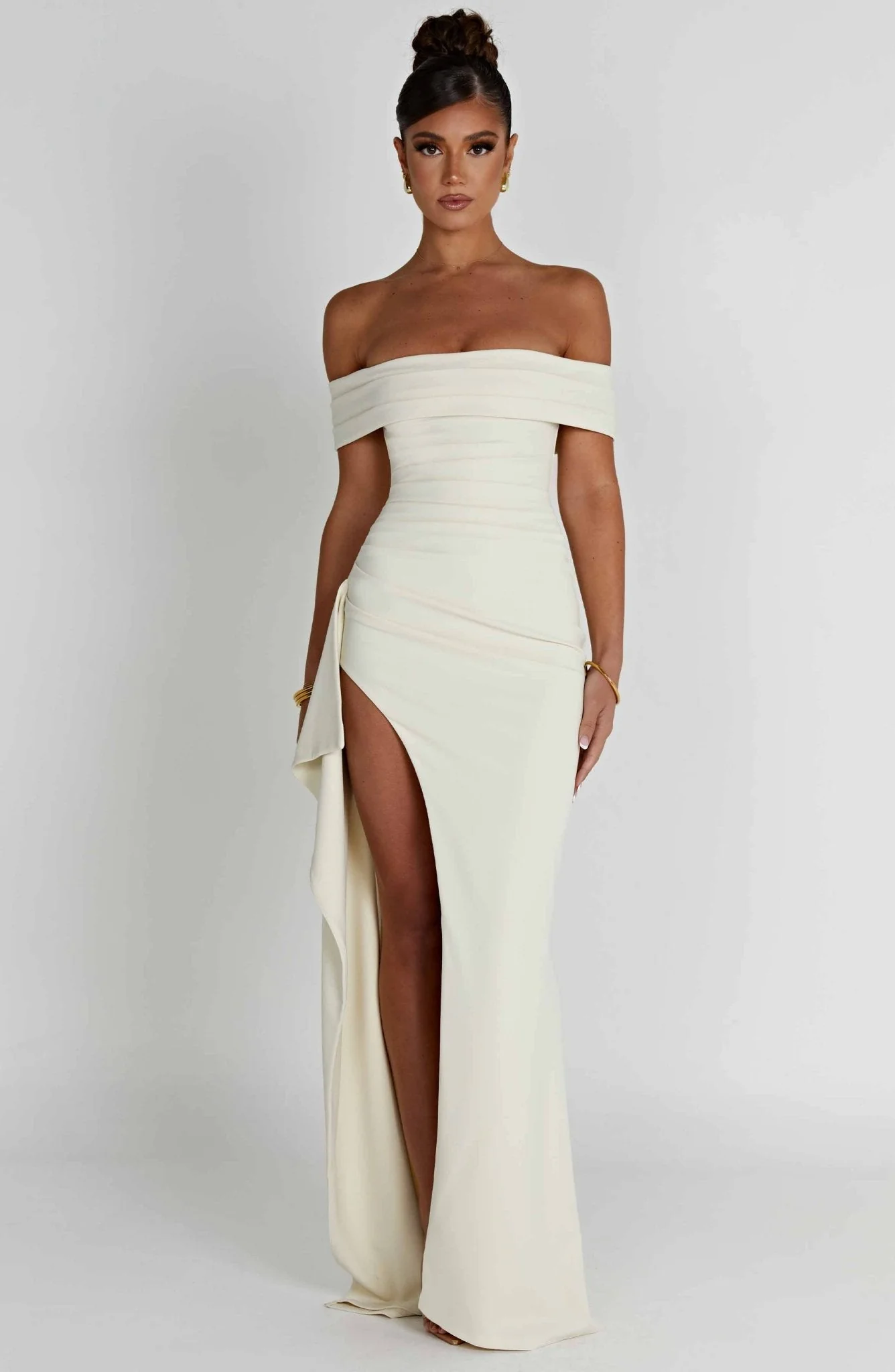 Alice | Langes Kleid mit Schlitz Schultern Frei - Image 4
