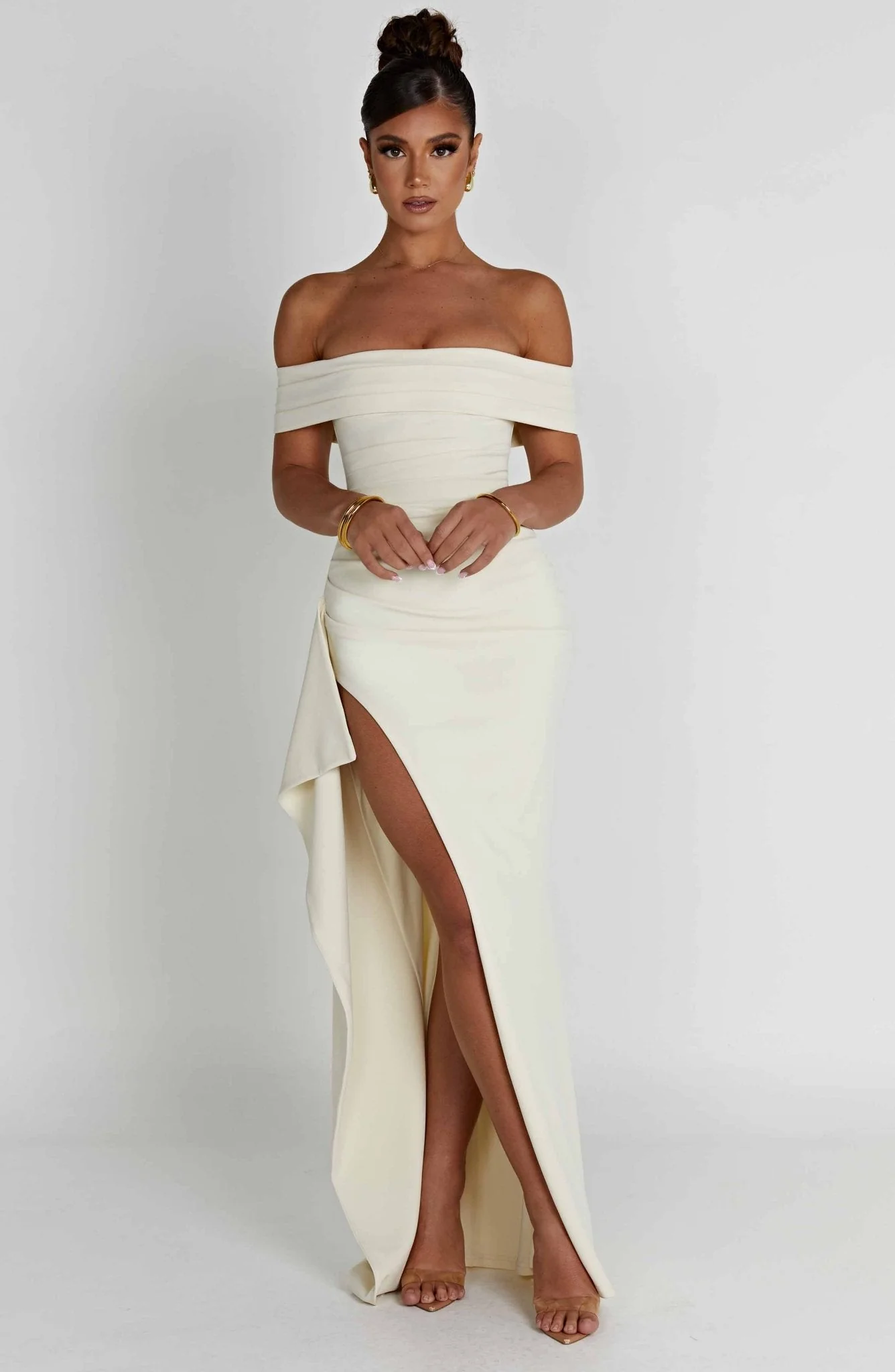 Alice | Langes Kleid mit Schlitz Schultern Frei - Image 5