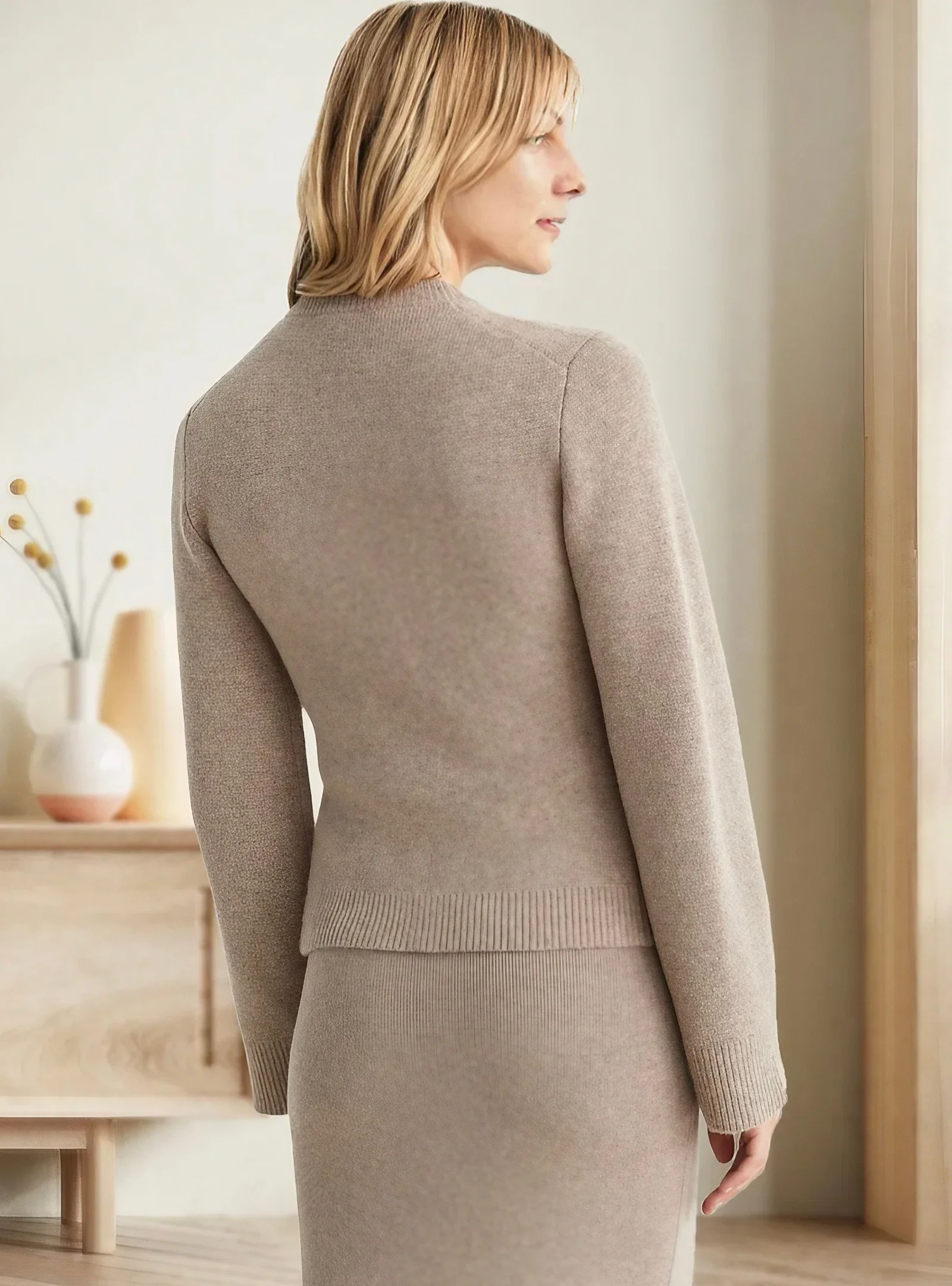 Alice Weiche Strickjacke mit Knöpfen und Muster - Image 6