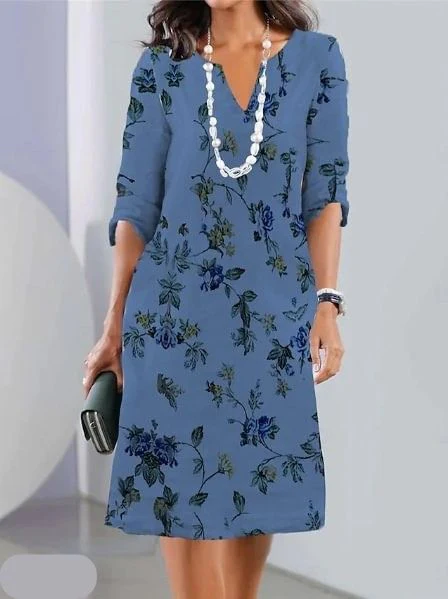 ALISA - FLIESSENDES KLEID MIT BLUMENMUSTER - Image 3