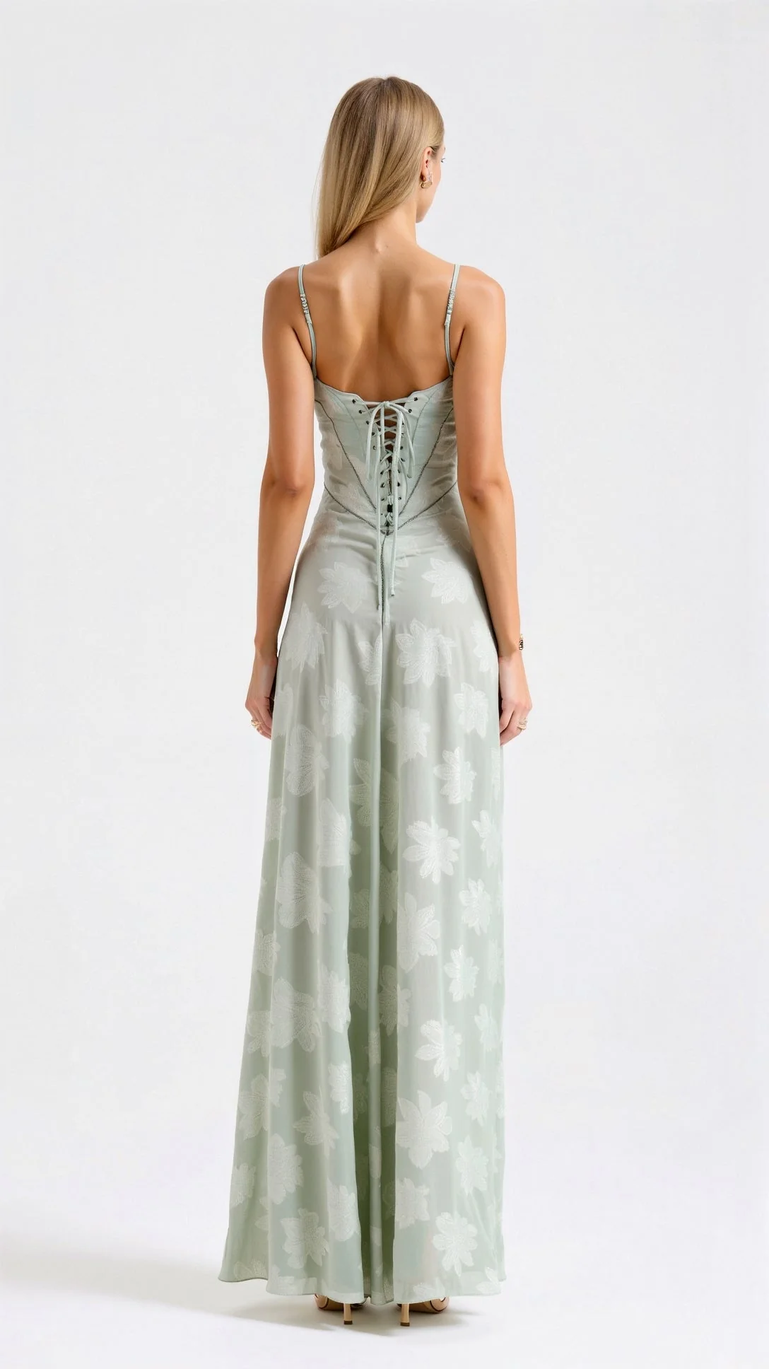 Alma | Langes Kleid mit Schnürrücken - Image 3