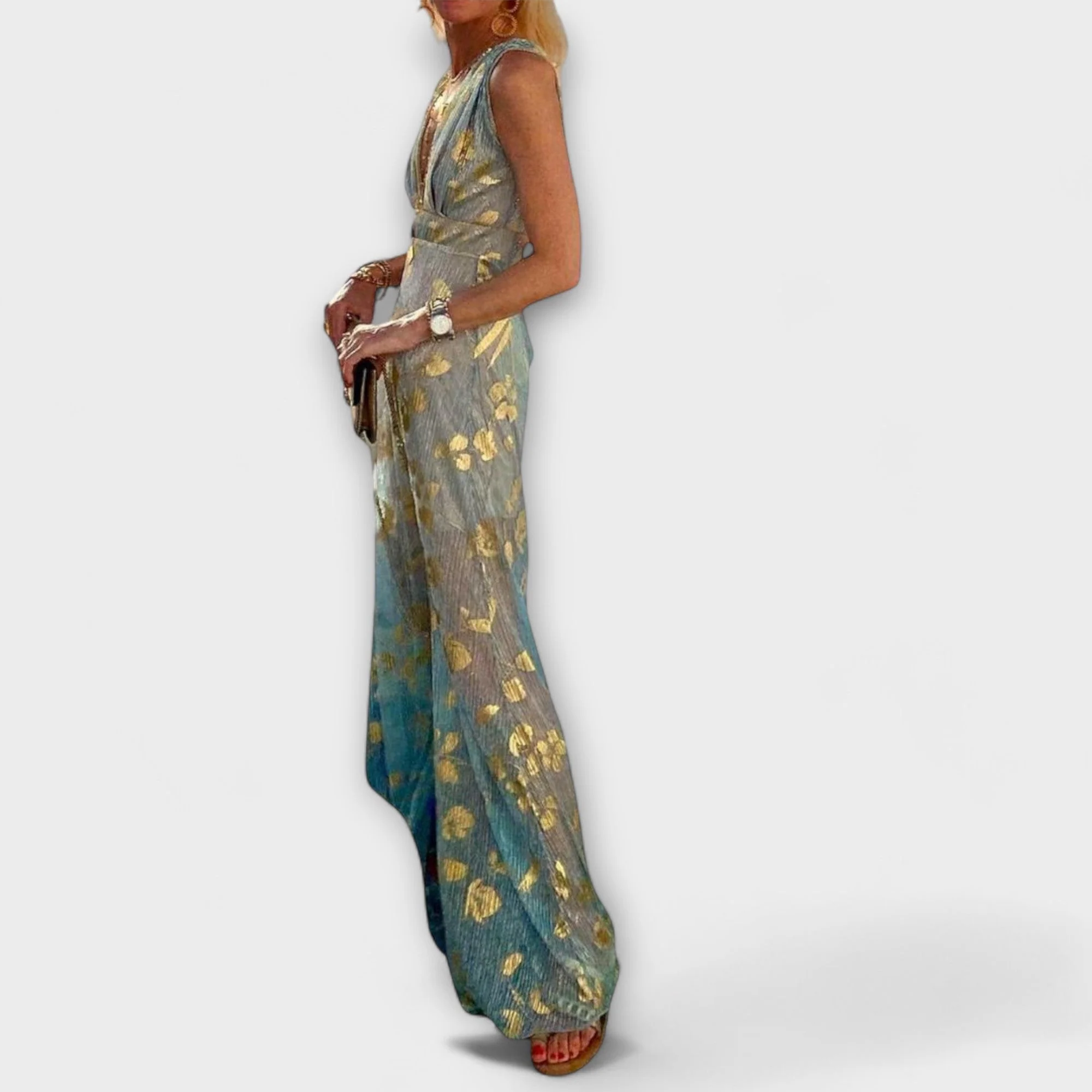 Almera – Leichtes Maxikleid mit goldenen Reflexen - Image 7
