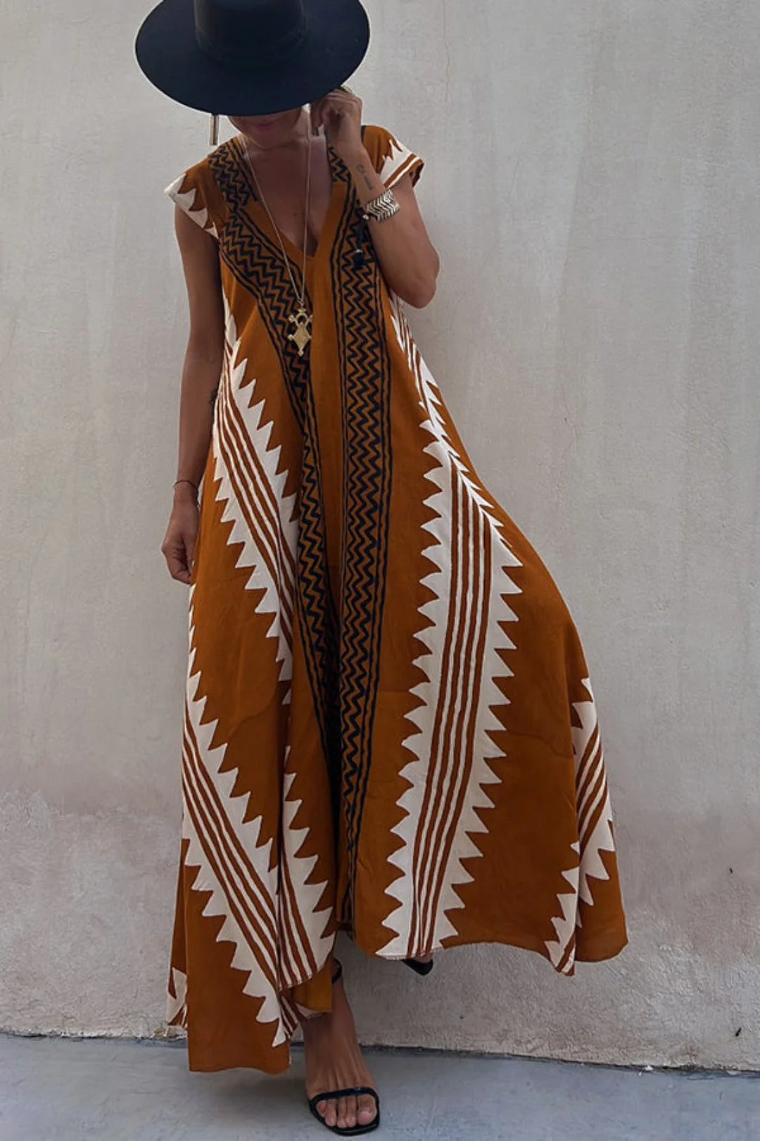 Alya™ – Damen Kleid mit Lebhaften Aztekenmustern für Sommerkomfort - Image 7