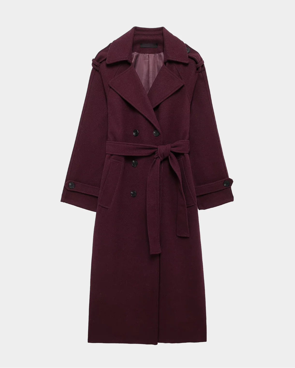 Amalia | Weinrot Trenchcoat - Image 4