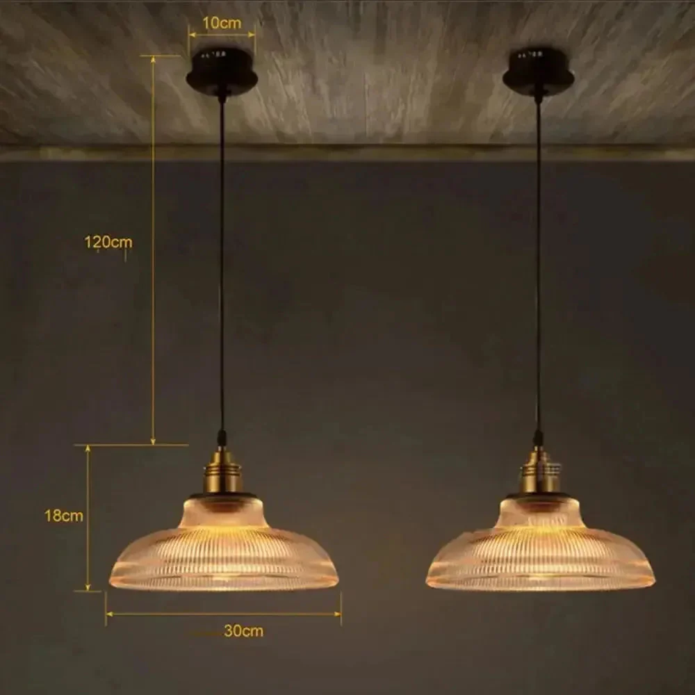 AmberGlow – Vintage-inspirierte Glaspendellampe für eine warme und stilvolle Atmosphäre - Image 5