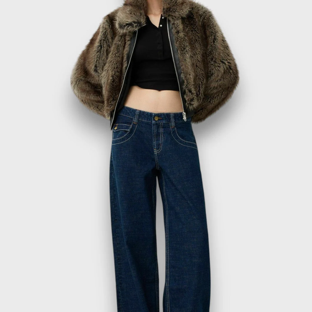 Amelia – Kurzjacke aus Faux Fur mit urbanem Chic - Image 4