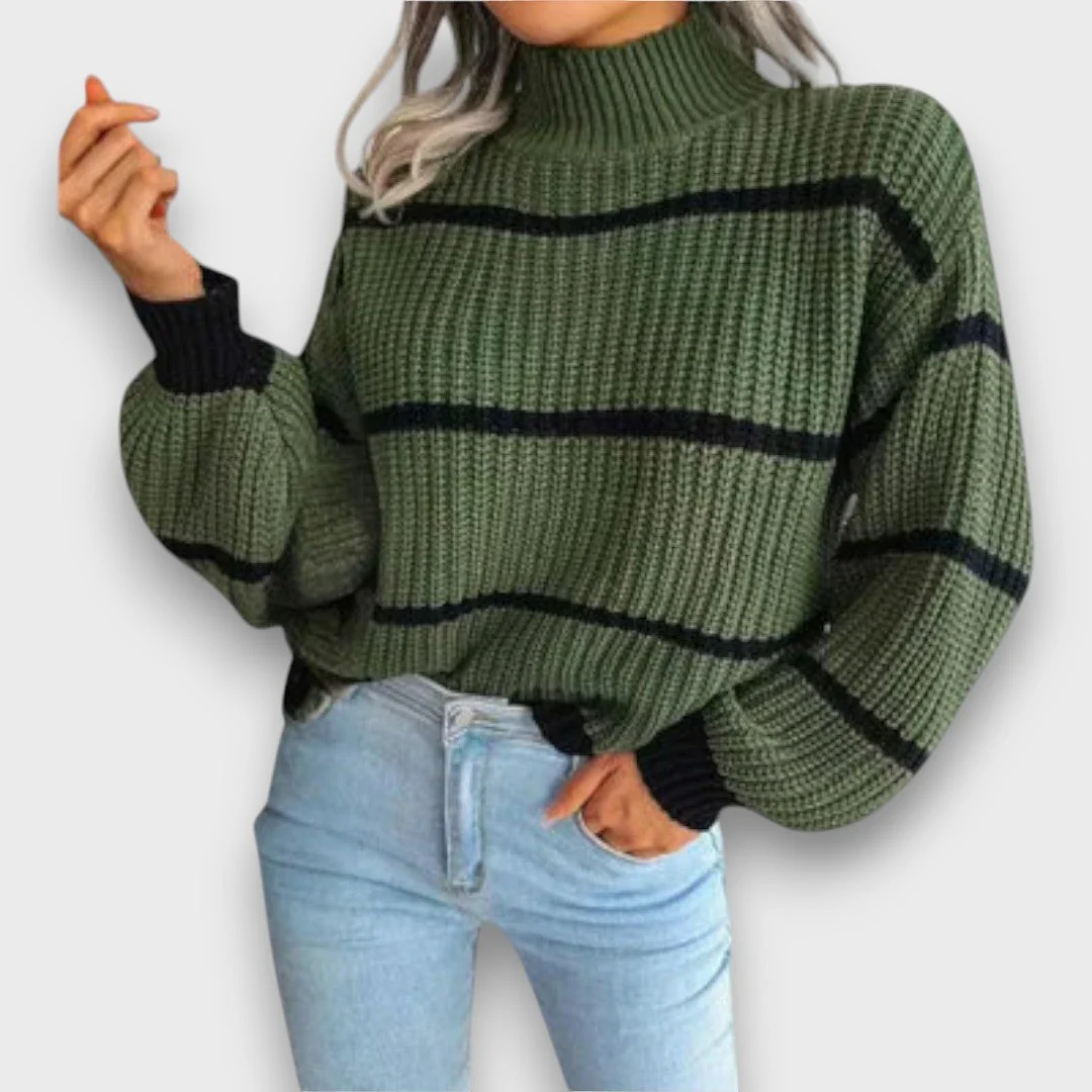 Amelithra – Rollkragenpullover mit Streifen - Image 3