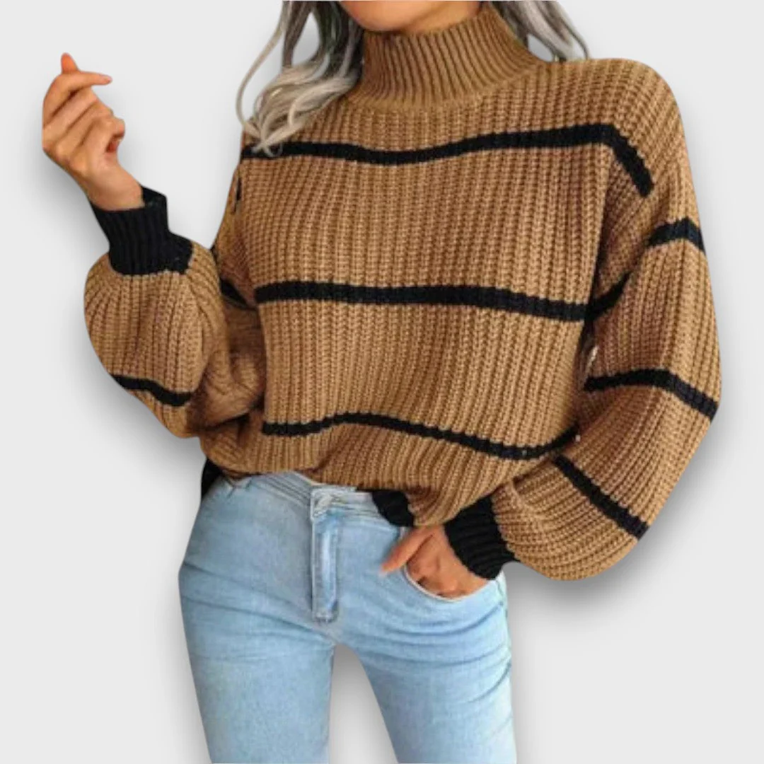 Amelithra – Rollkragenpullover mit Streifen - Image 4