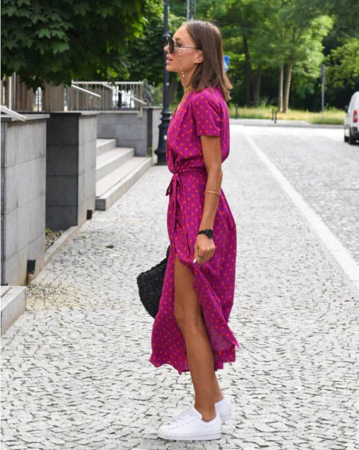 AMINA - LANGES WICKELKLEID MIT PRINT - Image 3