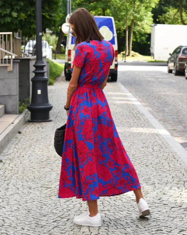 AMINA - LANGES WICKELKLEID MIT PRINT - Image 4