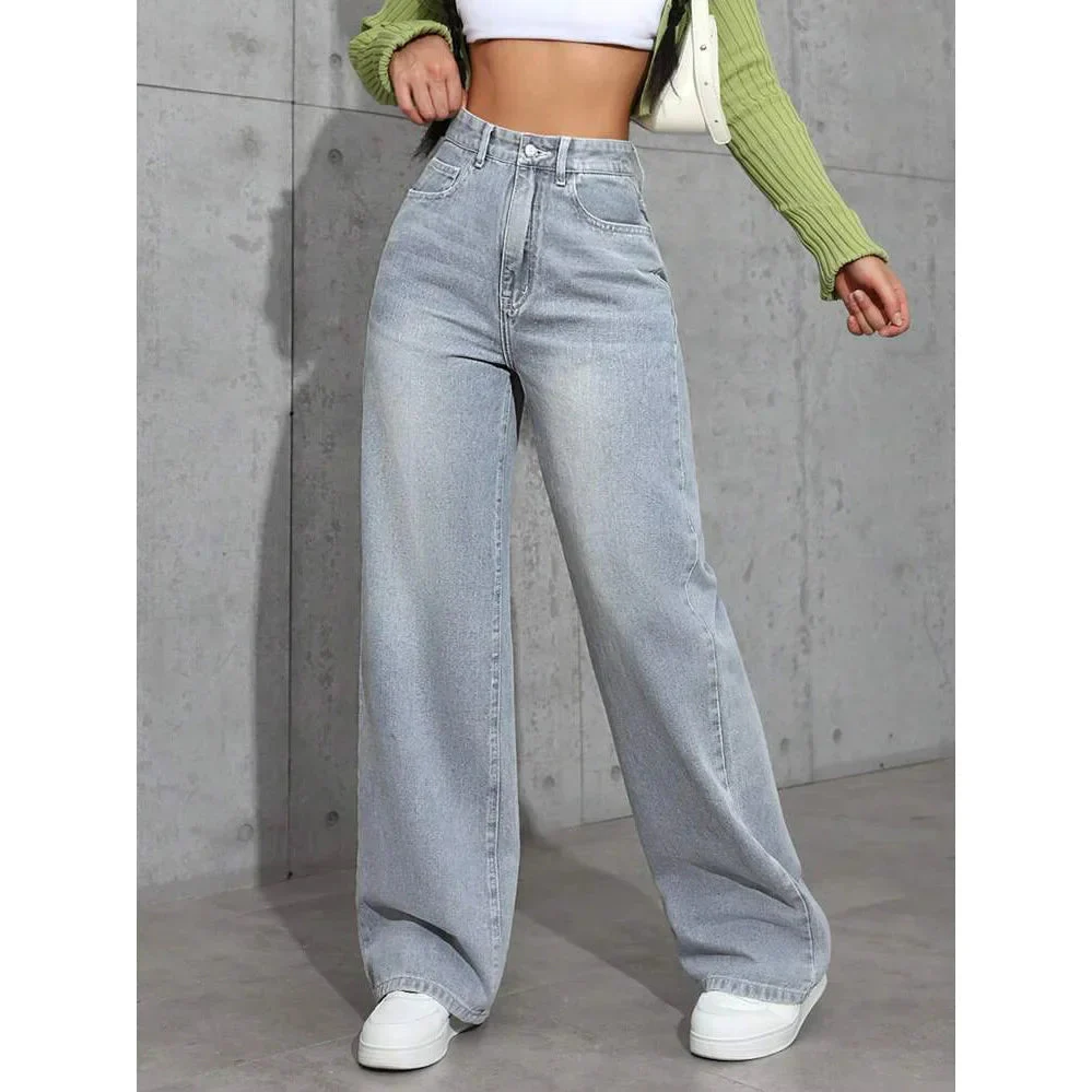Andrea | Moderne Hohe Taille Baggy Jeans - Image 2