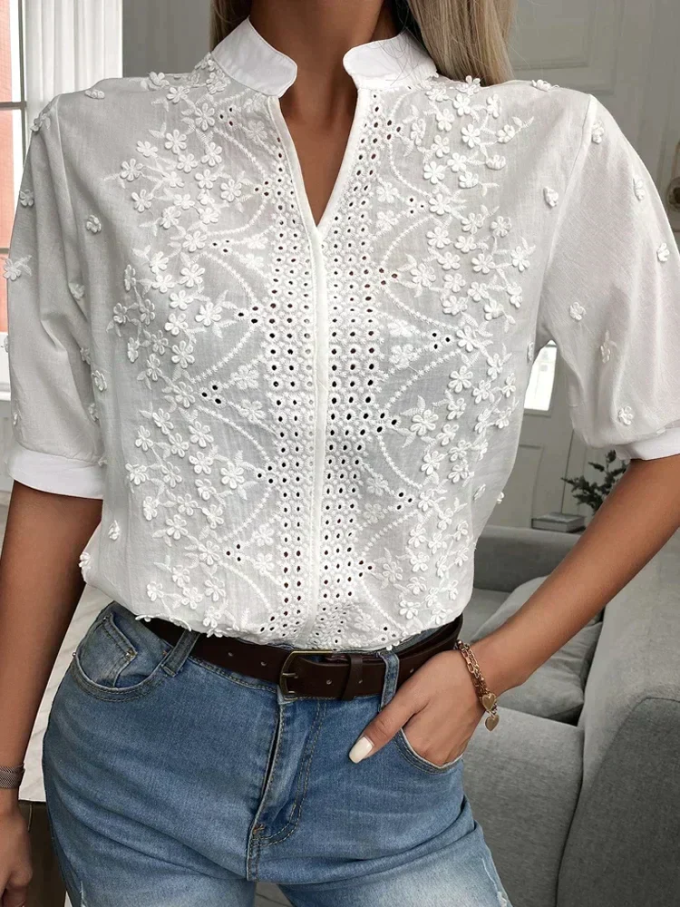 Andrea™ | Schicke Bluse mit V-Ausschnitt - Image 3