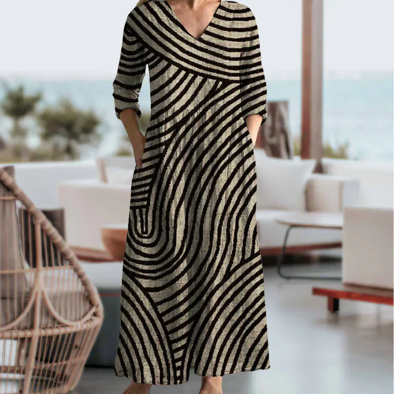Angela™ | Gestreiftes Vintage-Kleid