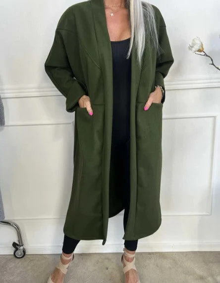 Annah - übergroßer mantel mit klaren nähten und taschen - Image 10