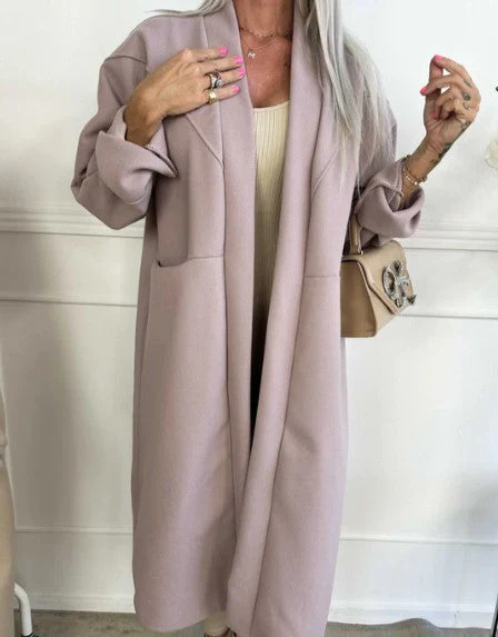 Annah - übergroßer mantel mit klaren nähten und taschen - Image 11
