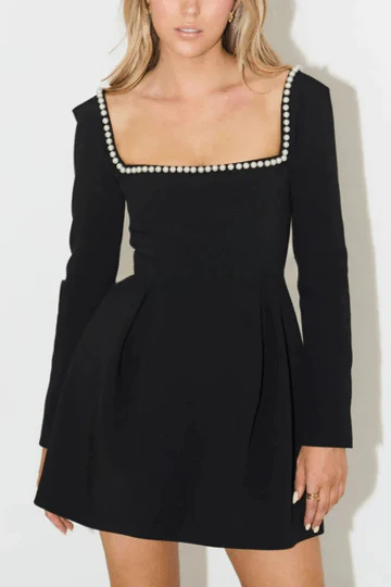 ANNELI - SAMTKLEID MIT VERZIERTEM AUSSCHNITT - Image 11